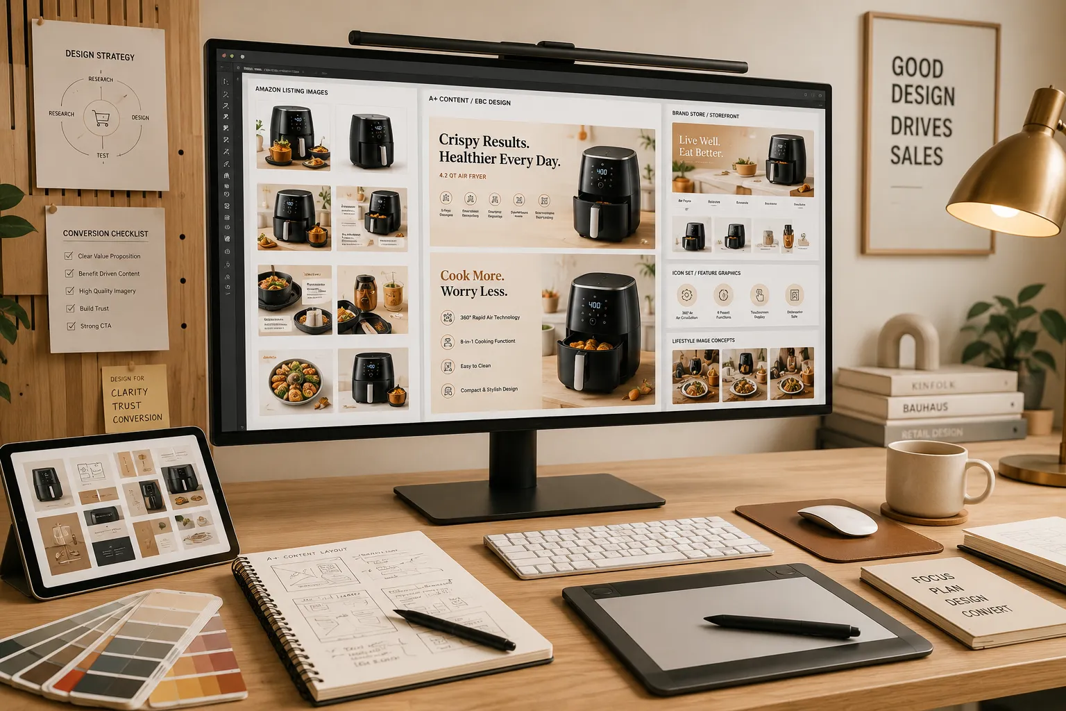 Amazon creative and conversion design workspace